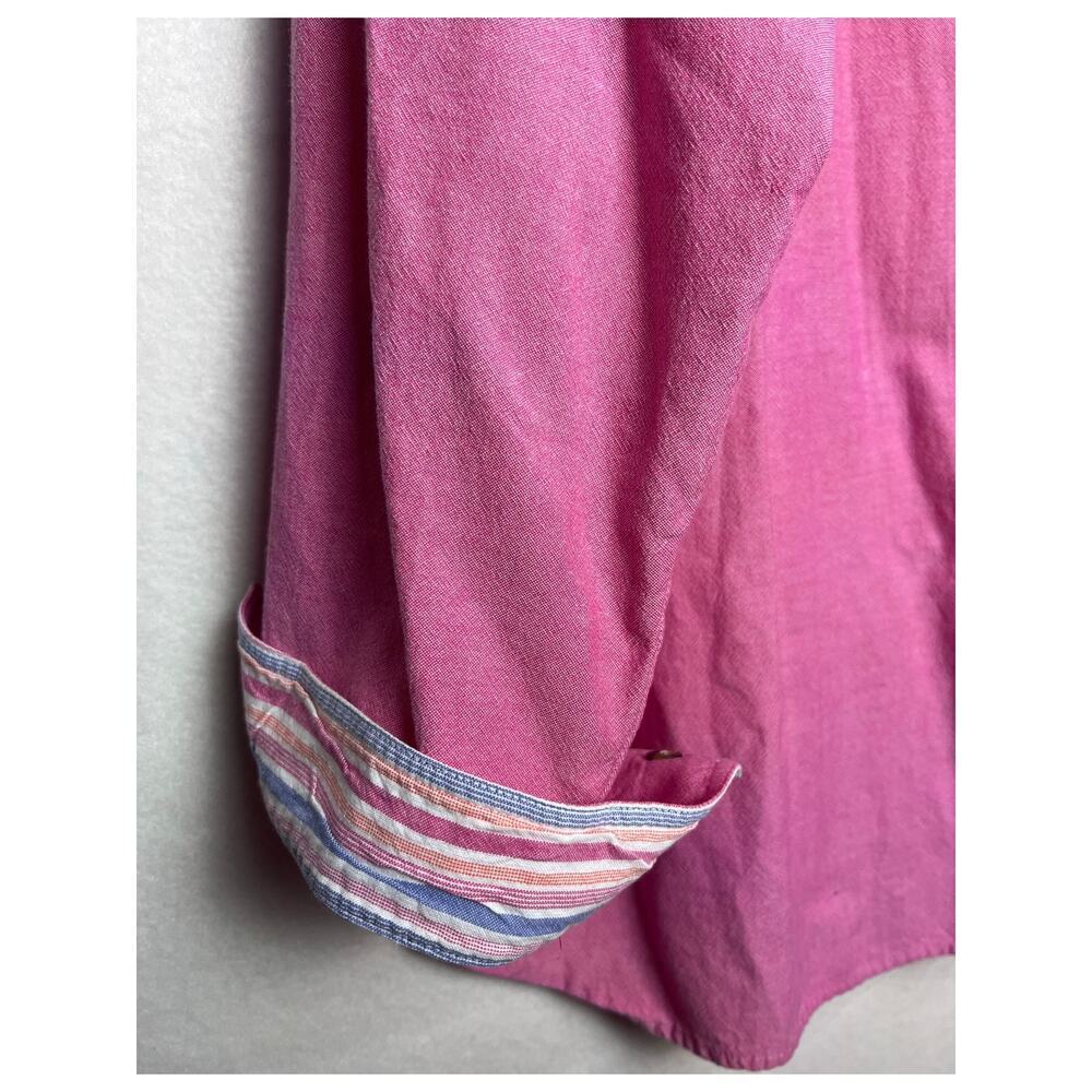 Blair Vintage Women's Top Cotton Long Sleeve Pink Button Up Shirt Size 3XL - Picture 10 of 10